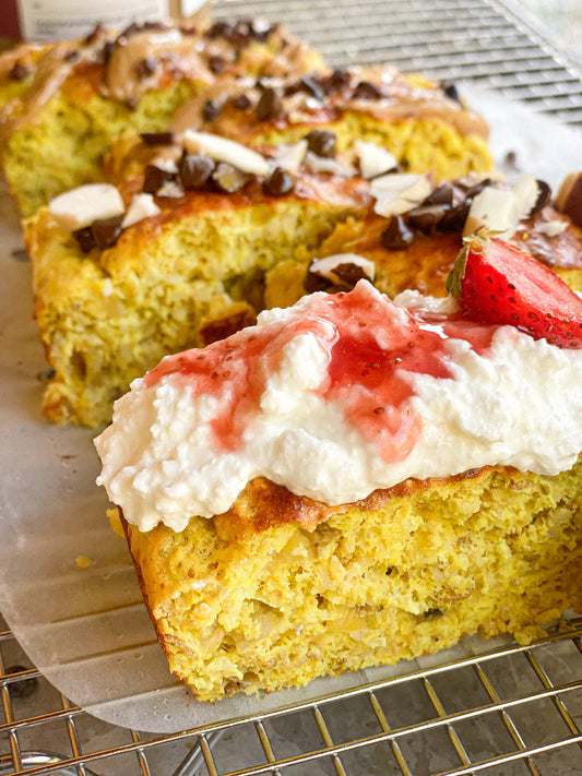 CAKE DE PORRIDGE DE CIVADA I PLÀTAN